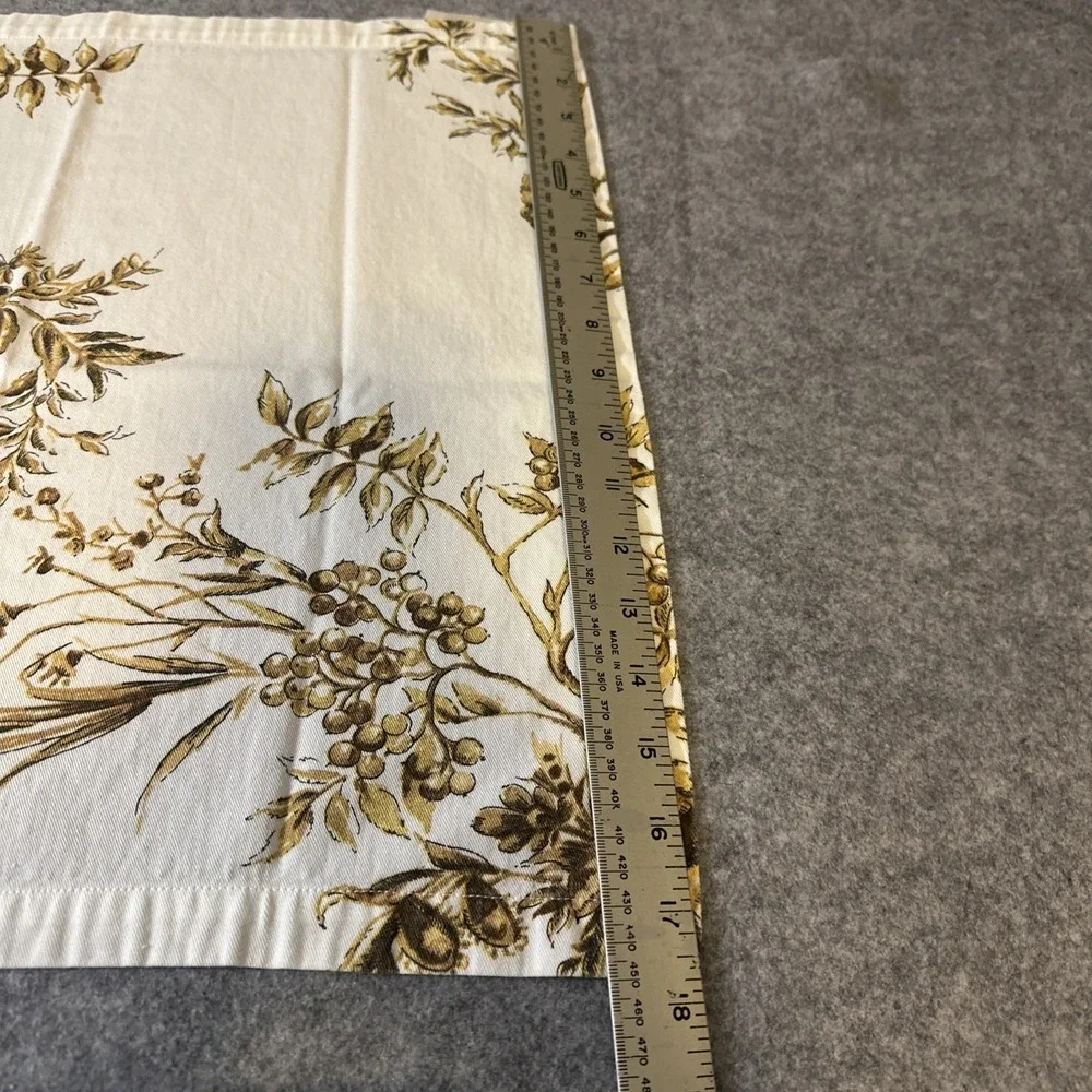 7 Williams Sonoma Turkey Cloth Napkins Thanksgiving Fall Cotton